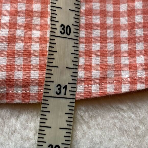 Johnnie O Coral And White Checkered Long Sleeve Button Down Shirt Size XL - Picture 11 of 12